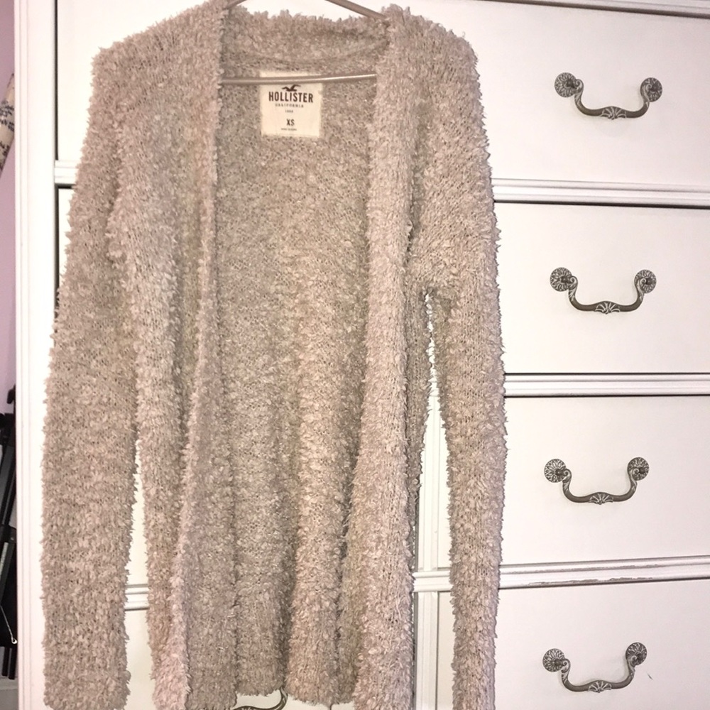 fuzzy cardigan